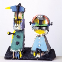 Zwerge 2008 Bronze bemalt 38x35x14cm